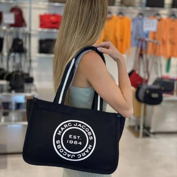 Marc Jacobs Black Denim Tote "EUC" - Picture 16 of 16